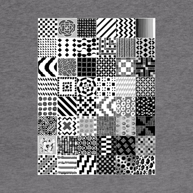 Graphic black n white tee by Aimcactus